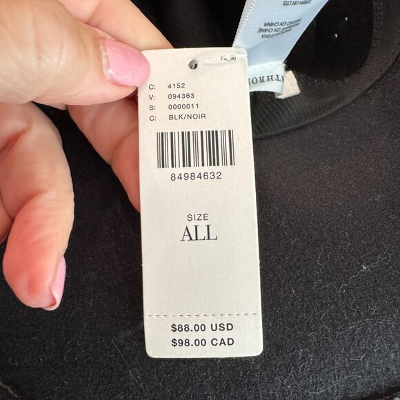 NWT Anthropologie Heart Pearls Rancher wool hat Black - Picture 3 of 5